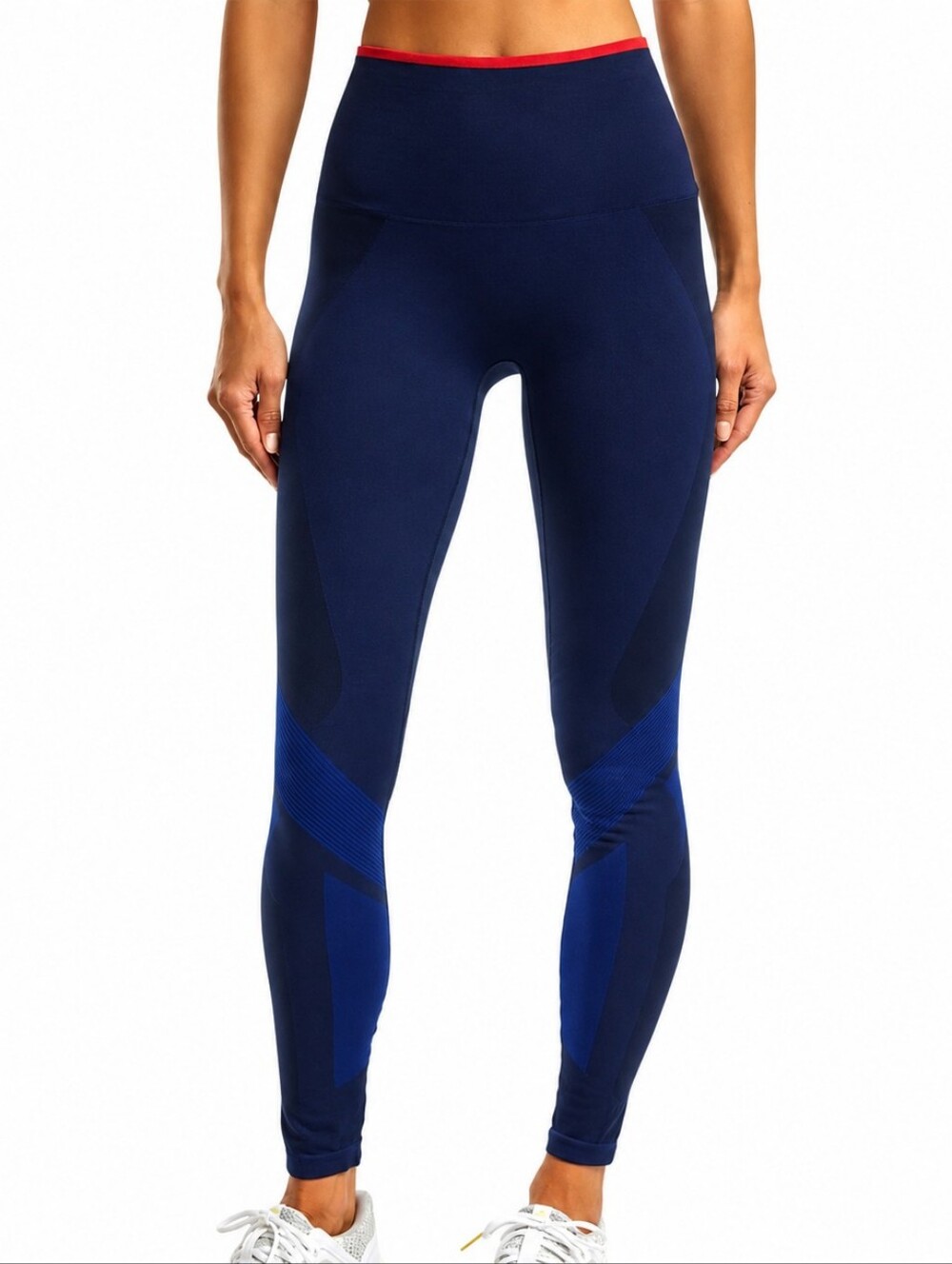 LNDR Women High Rise Seamless Compression Leggings Navy Blue M/L